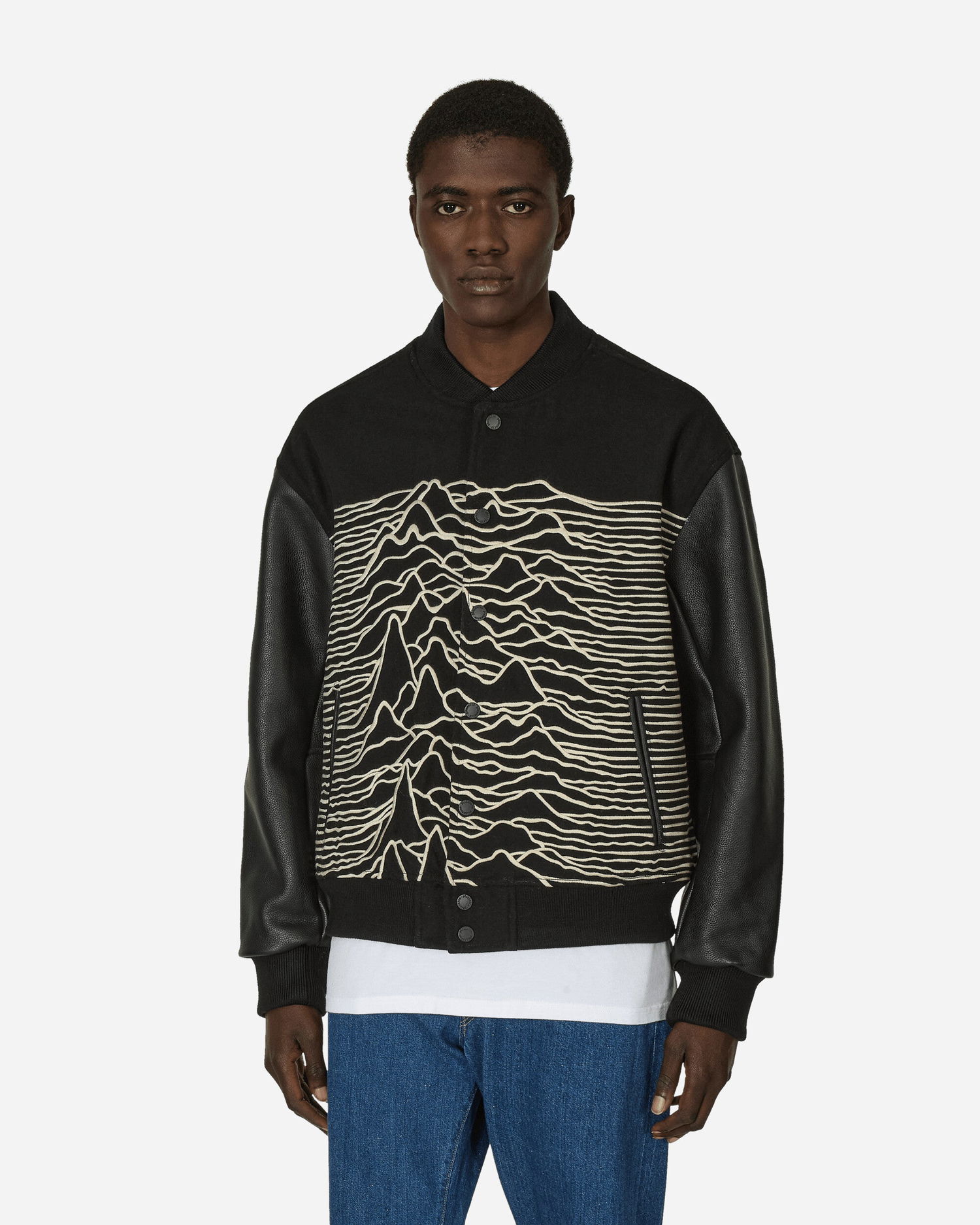 Яке Pleasures Joy Division Unknown Varsity Jacket Black Черно | P24JD008 BLACK, 0