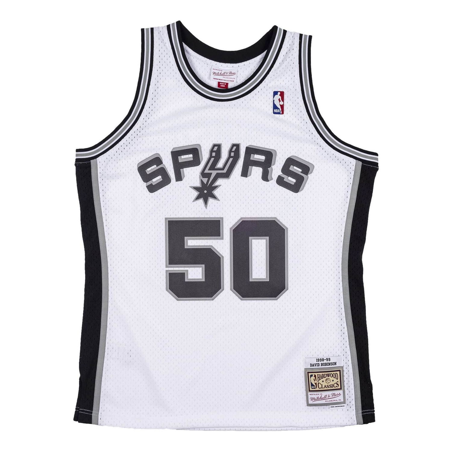 Фланелка Mitchell & Ness NBA San Antonio Spurs 1998-99 David Robinson 50 Swingman Jersey Бяло | SMJYCP19248-SASWHIT98DRB, 0
