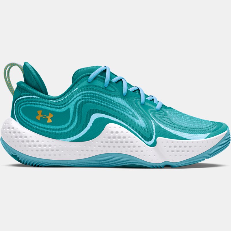 Кецове и обувки Under Armour Unisex Spawn 6 A Basketballschuhe Тюркоазено | 3027769-300