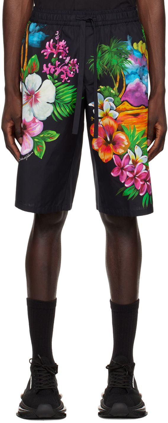 Къси панталони Dolce & Gabbana Black Jogging Shorts Многоцветен | GV37ATHH5DD, 0