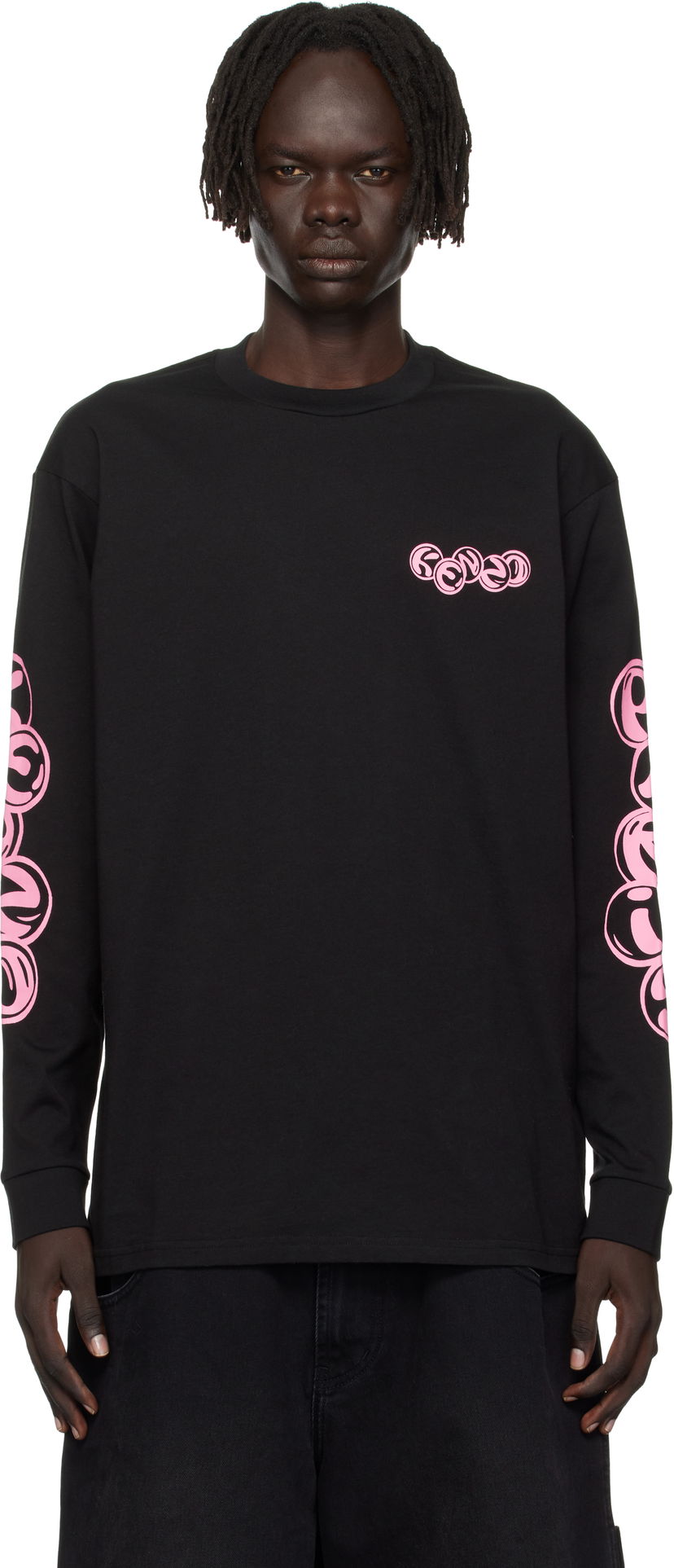 Тениска KENZO Kenzo Paris 'KENZO Pachinko' Relax Fit Long Sleeve Tee Черно | FF65TL3524SG