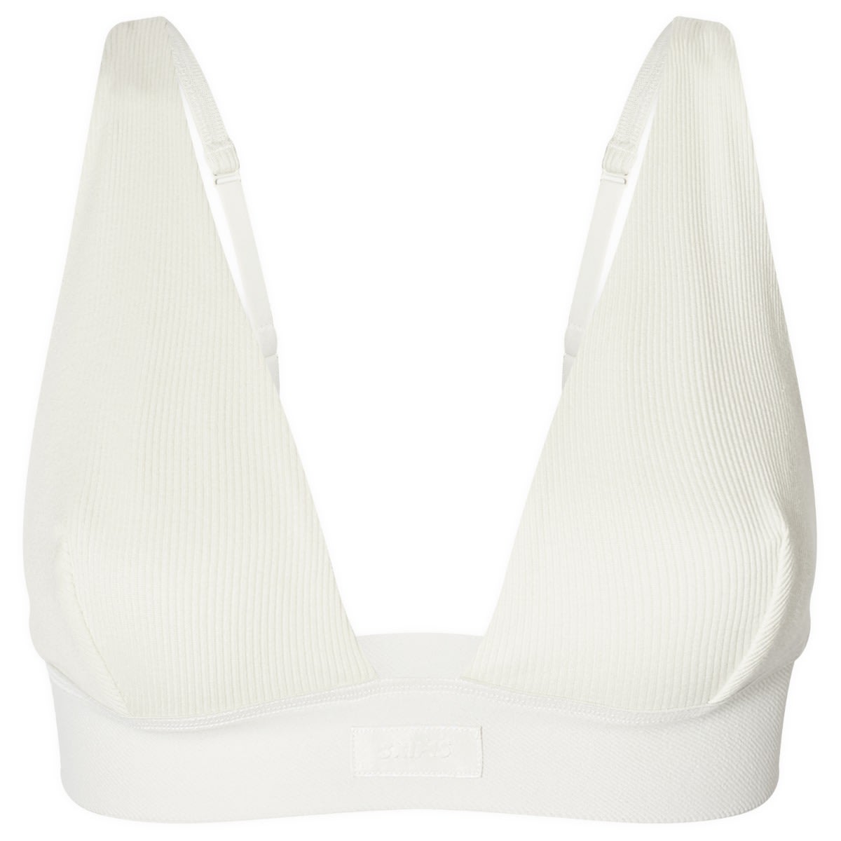 Сутиен SKIMS Rib Plunge Bralette Бяло | BR-PLG-0037-BN, 1