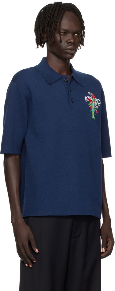 Поло тениска KENZO Kenzo 'KENZO Archive Bouquet' Embroidered Polo Shirt Тъмно синьо | FF65PO7633BG, 1