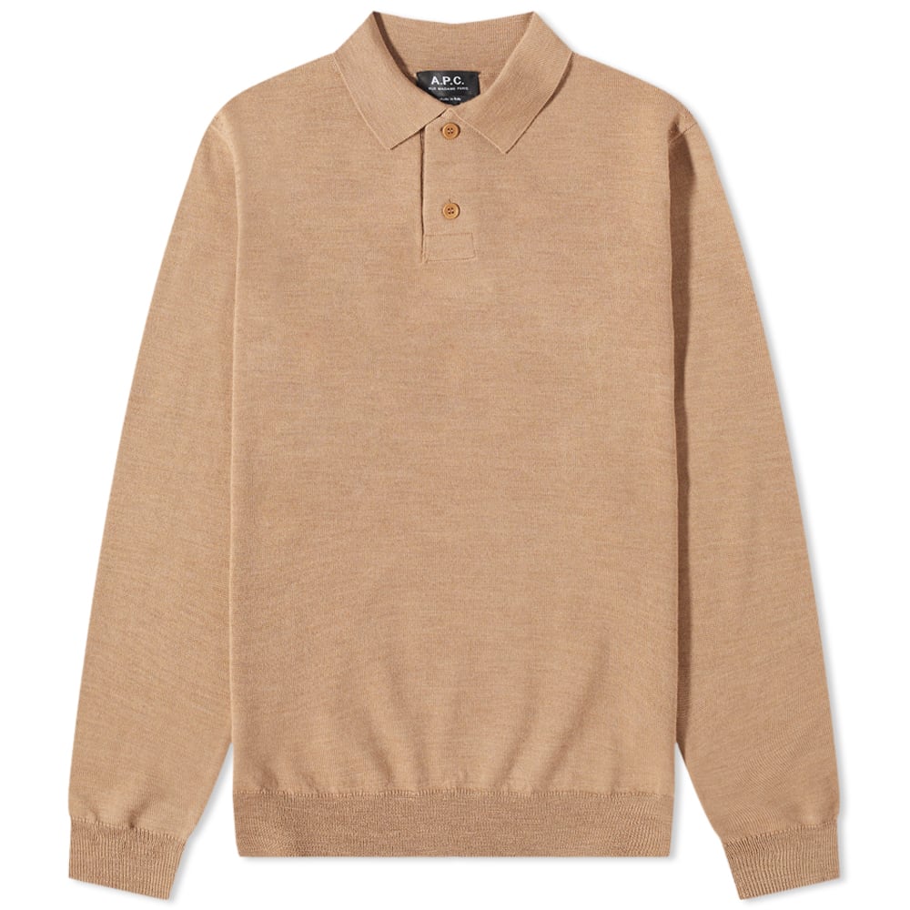 Поло тениска A.P.C. Jerry Knit Polo Бежово | WVAWM-H23593-PBC, 0