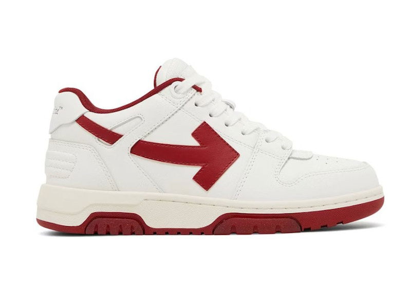 Кецове и обувки Off-White Out Of Office OOO Low Tops White Burgundy W Бяло | OWIA259F23LEA002-0129, 0