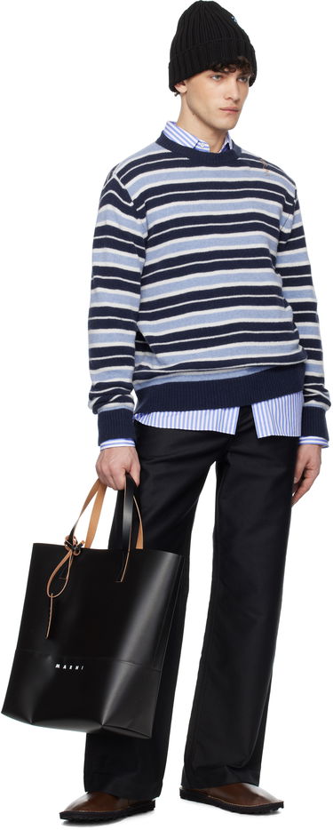 Голяма пазарска чанта Marni Marni Printed-Logo Tote Bag Черно | SHMQ0037A1 P5769, 3