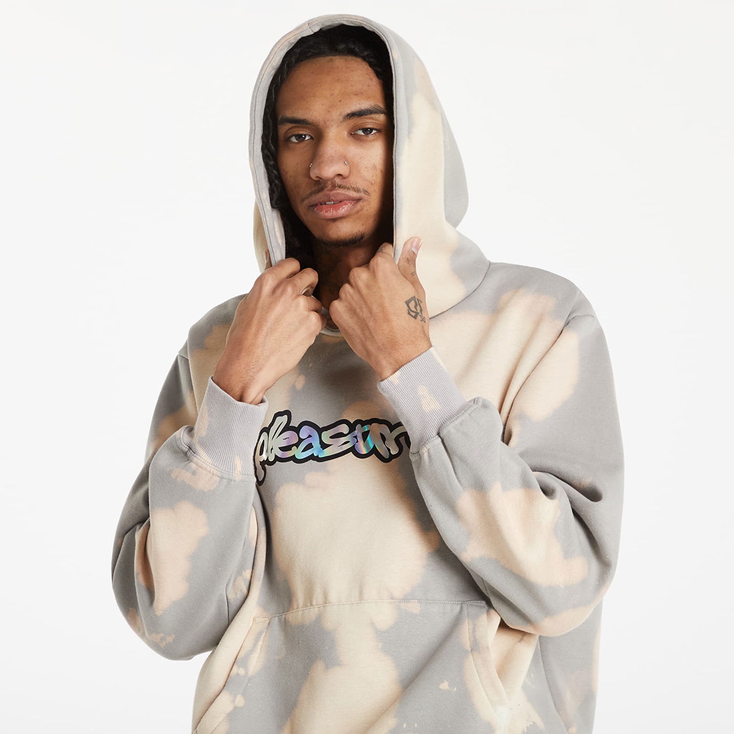 Суитчър Pleasures Decay Hoodie Бежово | P22SP029 bleach, 0