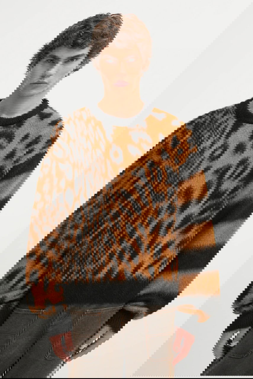 Пуловер Aries Aries Brushed Leopard Sweater Кафяво | AR2004204, 0