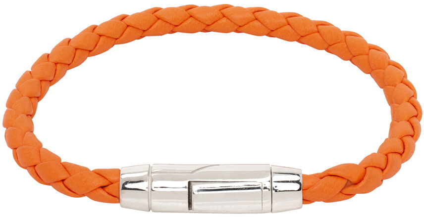Гривна Bottega Veneta Braided Leather Bracelet Оранжево
 | 775231V507C, 1