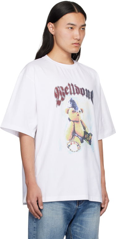 Тениска We11done We11done Punk Teddy Graphic T-Shirt Бяло | WD-TT0-25-747-U-WH, 4