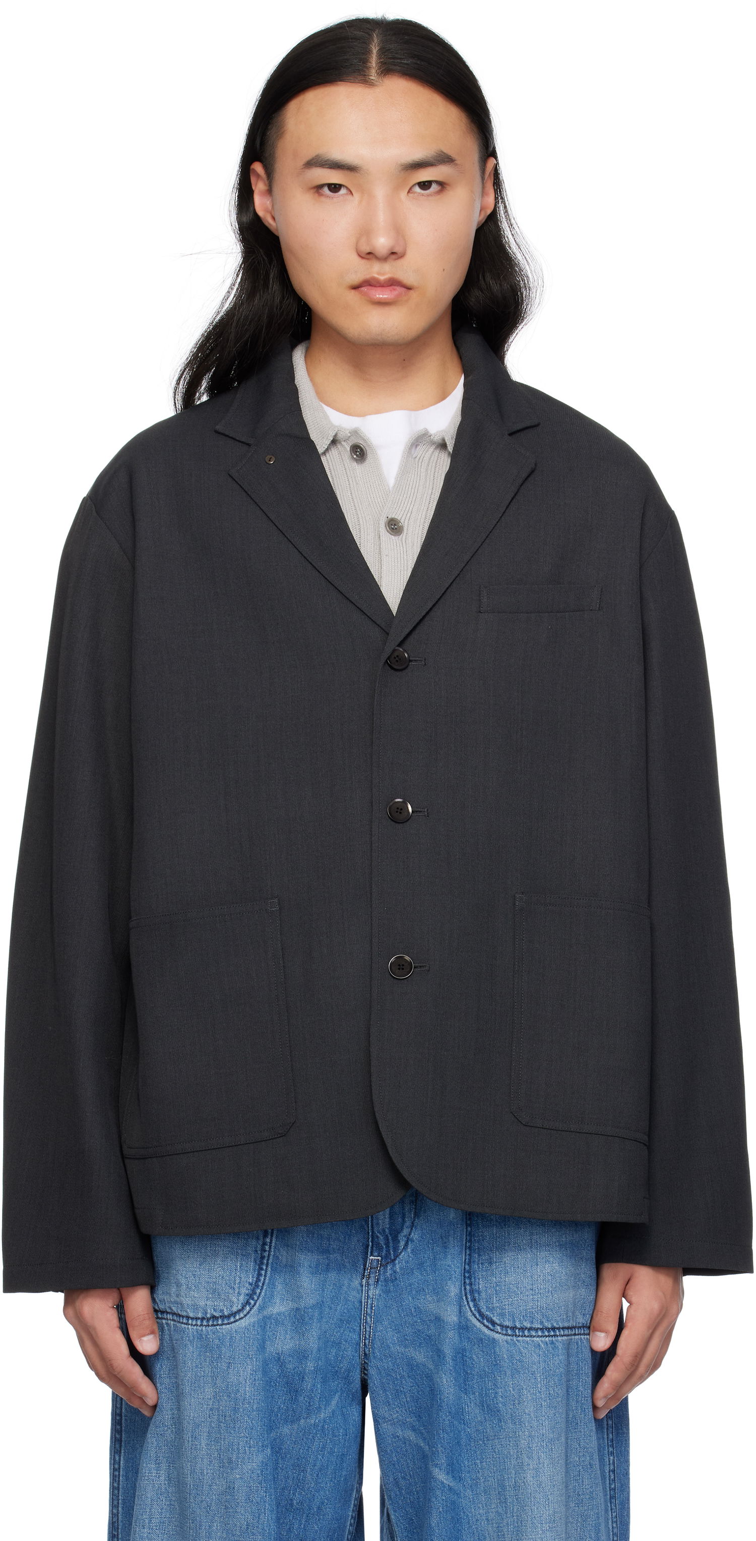 Яке NANAMICA Cavalry Twill Club Blazer Сиво | S24FA047U, 0