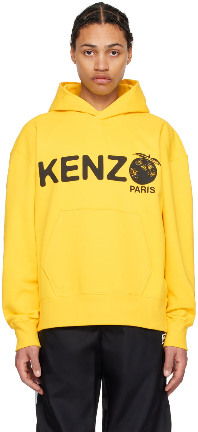 Суитчър KENZO Paris Orange Hoodie Жълто | FE55SW1794MG