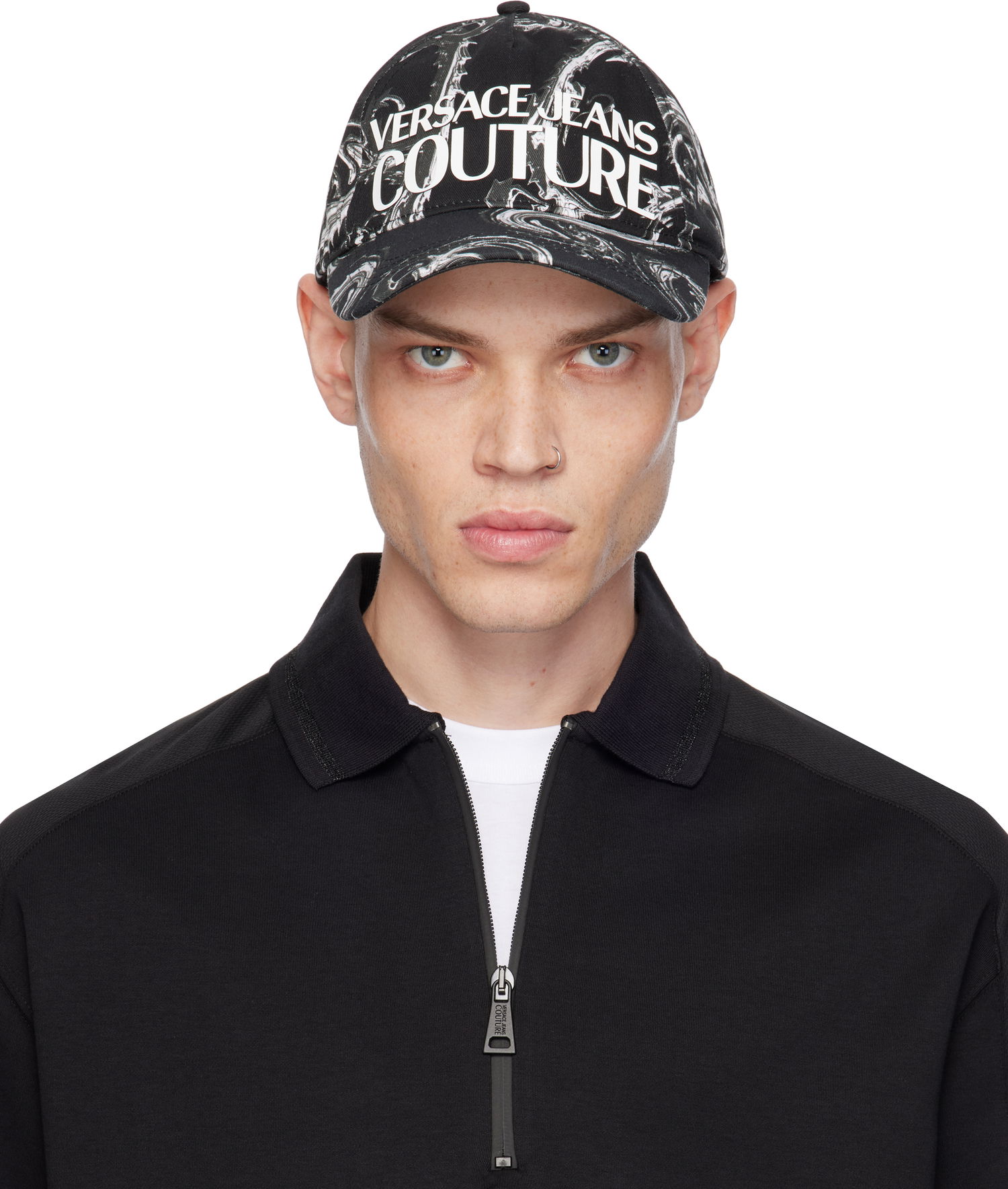 Шапка с козирка Versace Chromo Couture Logo Baseball Cap Черно | E77GAZK10_EZG294, 0