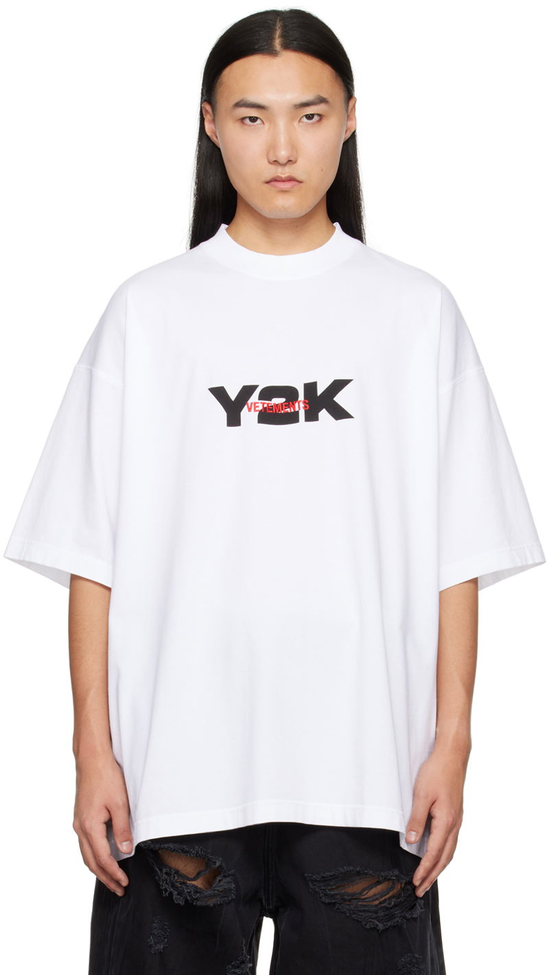 Тениска VETEMENTS 'Y2K' T-Shirt Бяло | UE64TR250W, 0