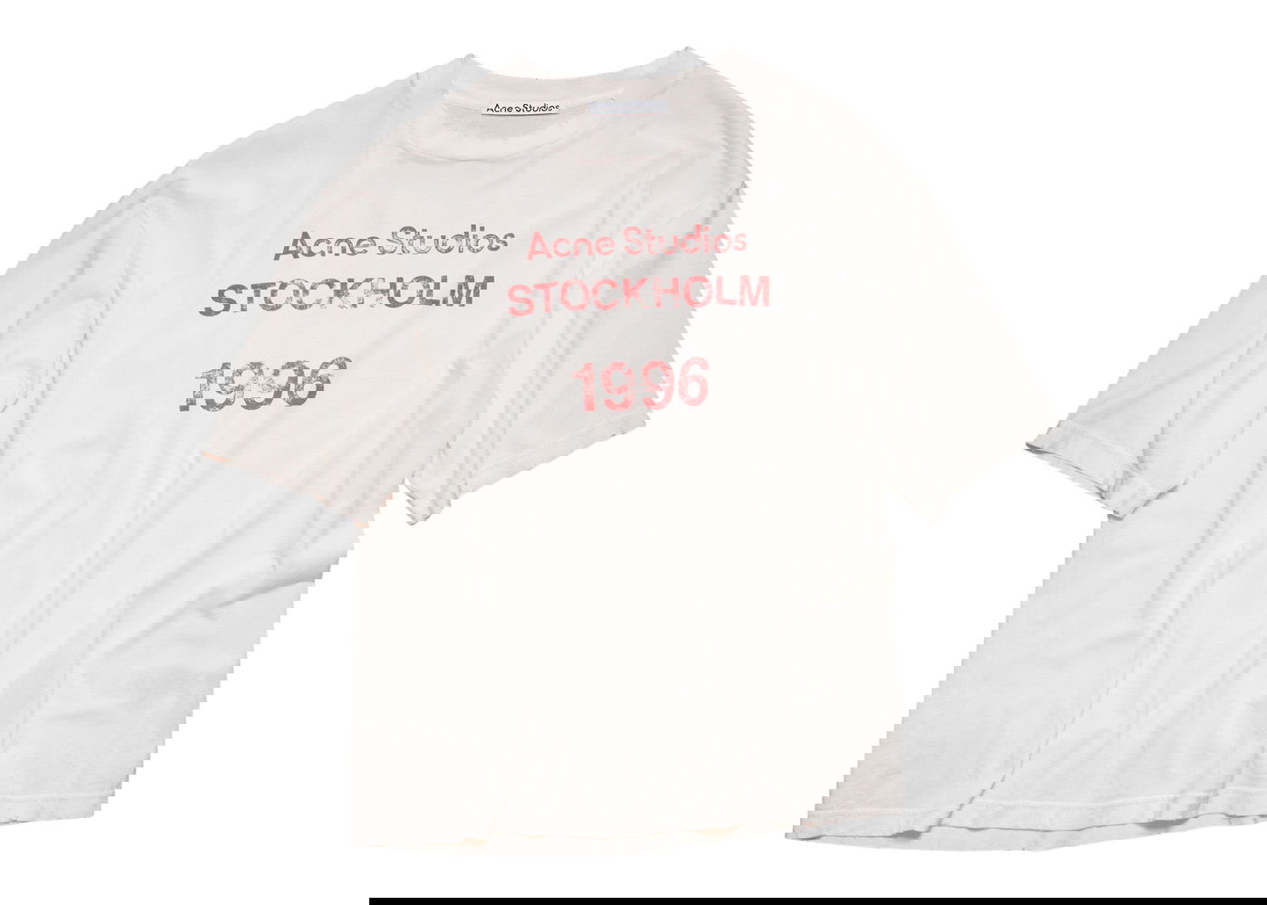 Тениска Acne Studios Stockholm 1996 Stamp T-shirt Розово | FN-MN-TSHI000424, 0