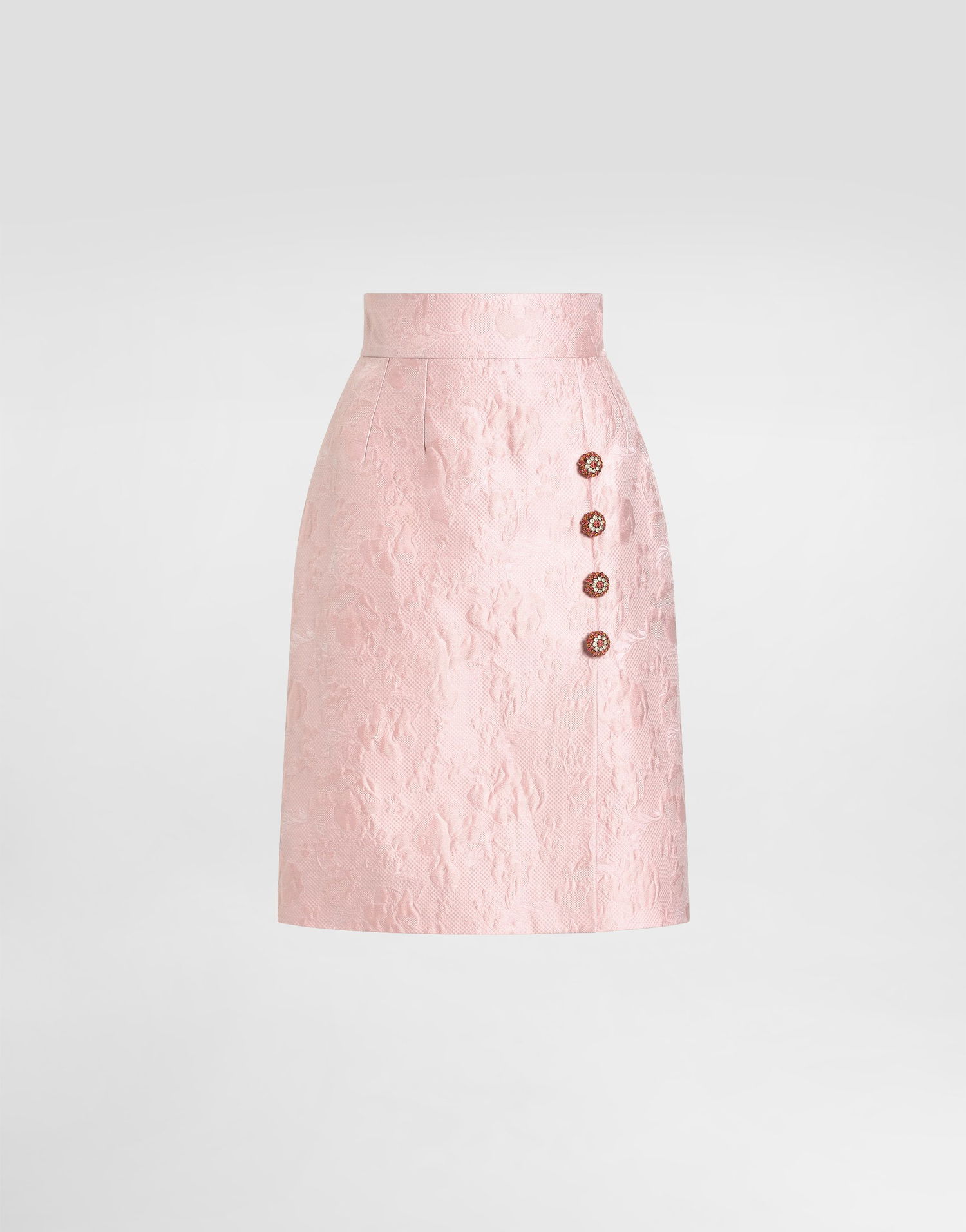 Пола Dolce & Gabbana Dolce & Gabbana Floral Jacquard Pencil Skirt Розово | F4C12ZFJTB4F1452, 0