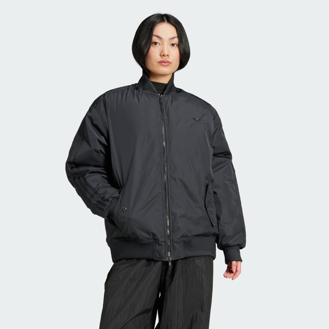 Яке бомбър adidas Performance Oversized SST Bomber Jacket Черно | IW8422, 0