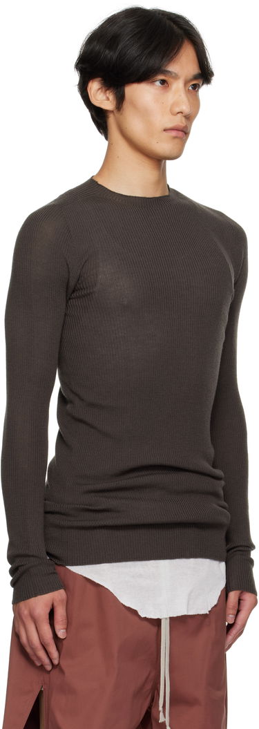 Пуловер Rick Owens Rick Owens Concordians Ribbed Sweater Кафяво | RU02E1637 RIBM, 1