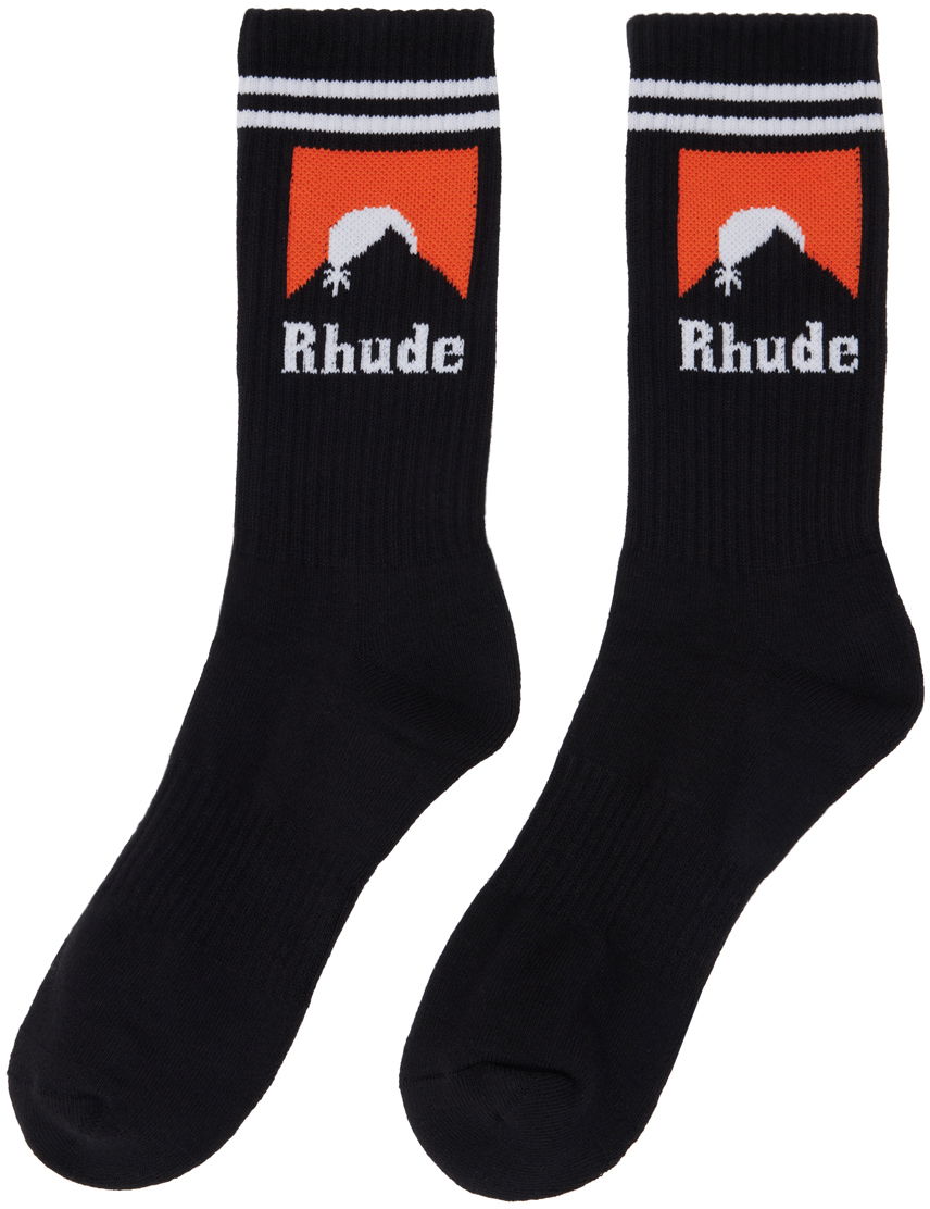 Чорапи Rhude Moonlight Socks Черно | RHFW24SO03884, 1