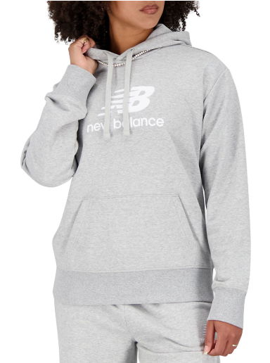 Суитчър New Balance Essentials Stacked Logo Hoodie Сиво | wt31533-ag