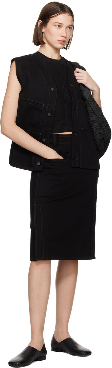 Жилетка LEMAIRE Lemaire Y-Neck Denim Vest Черно | OW1109 LD1004, 3