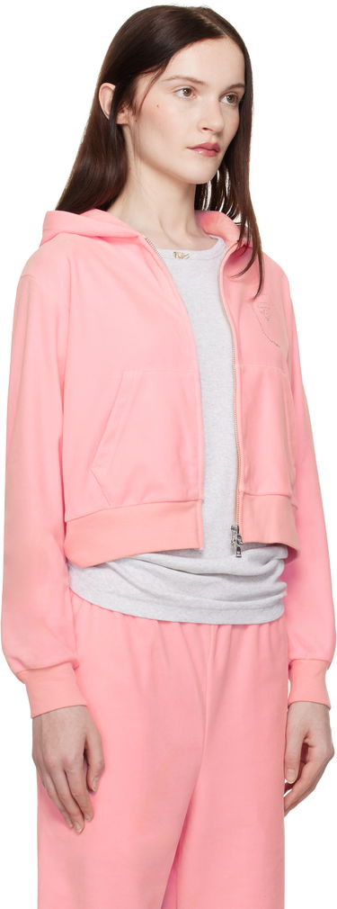 Суитчър BAPE A Bathing Ape Crystal Stone Ape Head Velour Cropped Hoodie Розово | 001ZPK802004L, 1