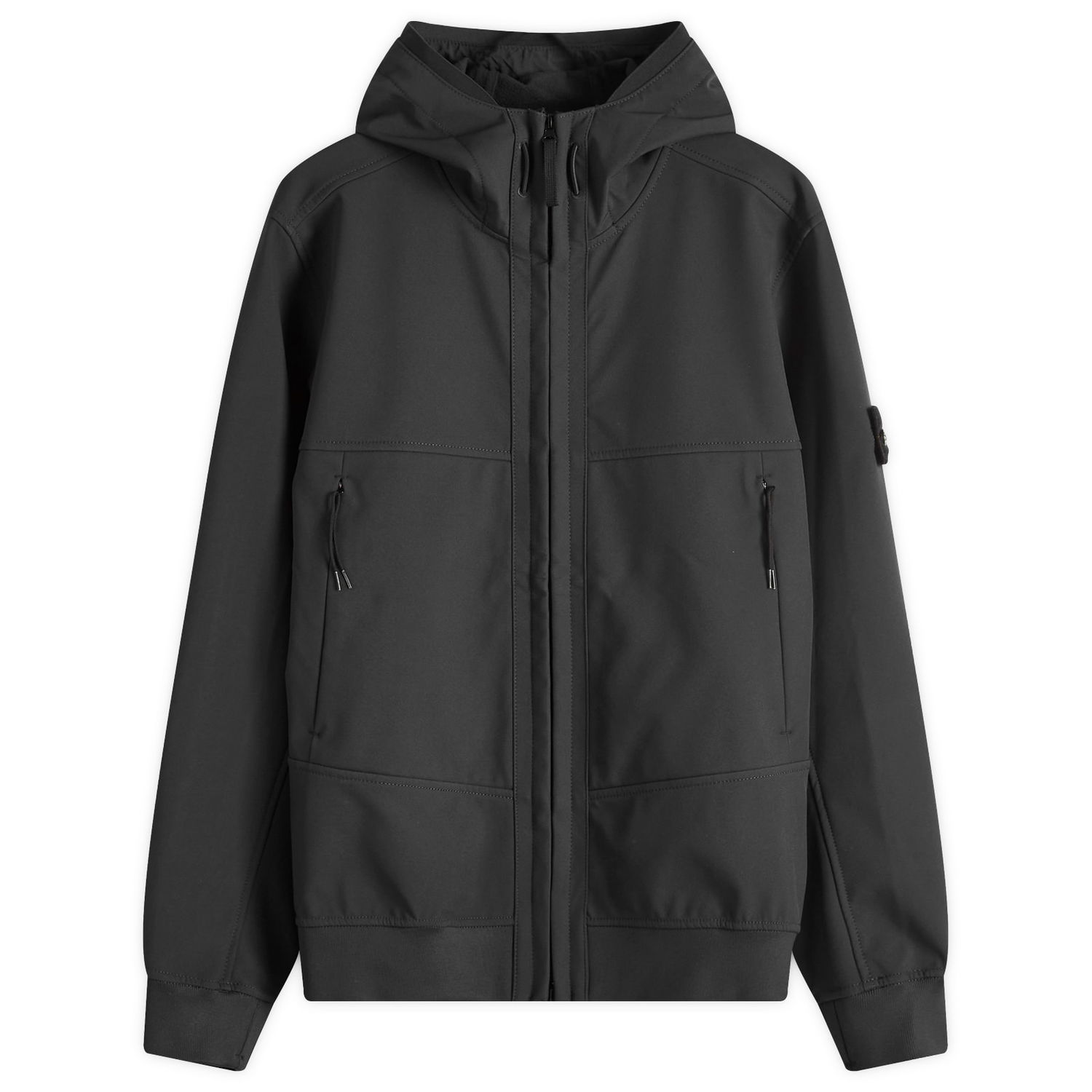Ветровка Stone Island Soft Shell-R Jacket Черно | 8115Q0322-V0029, 0