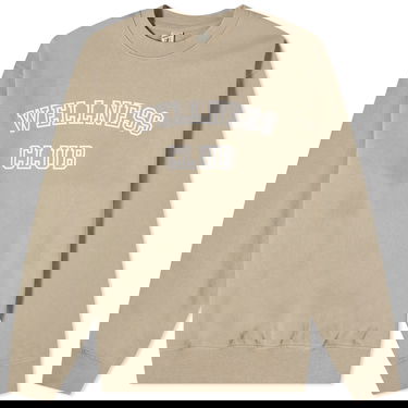 Пуловер Sporty & Rich Wellness Club Flocked Crew Sweat Бежово | CRAW2340EL, 0