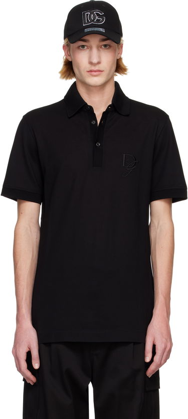 Поло тениска Dolce & Gabbana DG Embroidery Polo Shirt Черно | G8SG0ZG7N4P, 0