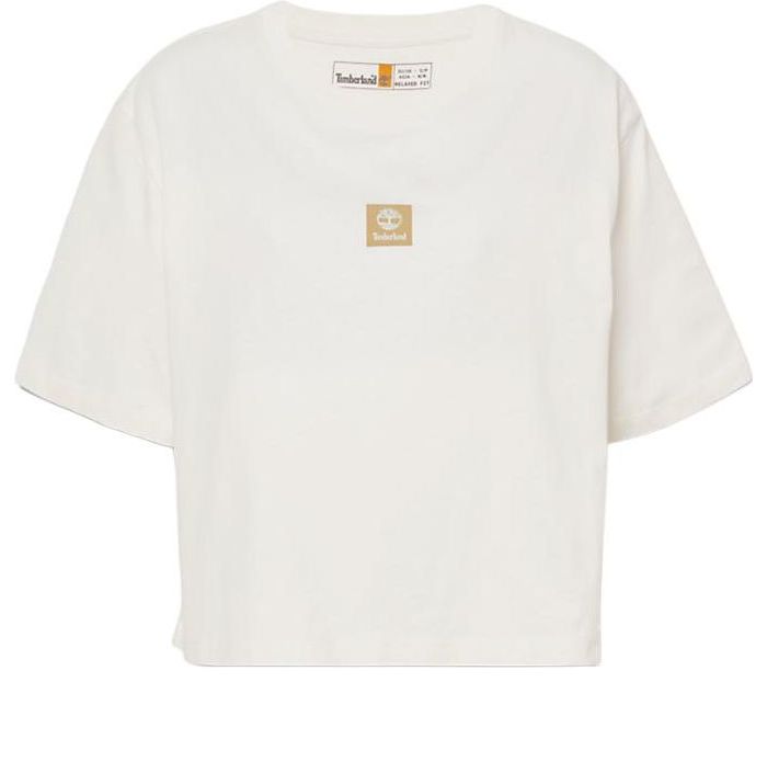 Съкратен топ Timberland Logo T-Shirt Бяло | A5RZX-CM9, 0