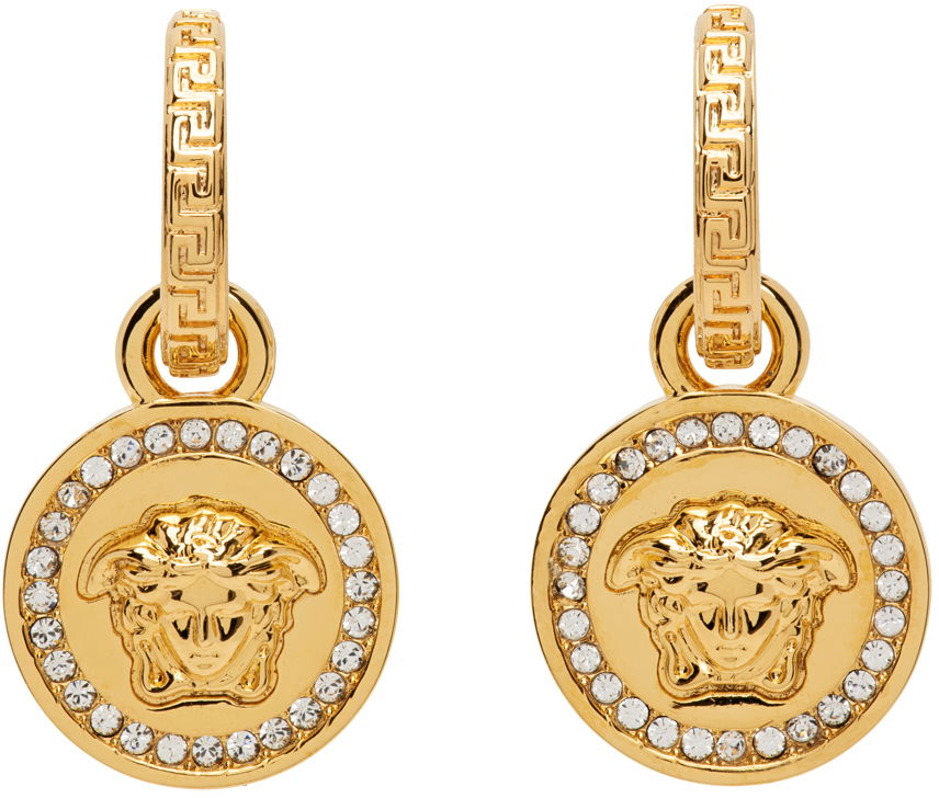 Обеци Versace Medusa Earrings Бежово | DG2D748_DJMX, 0