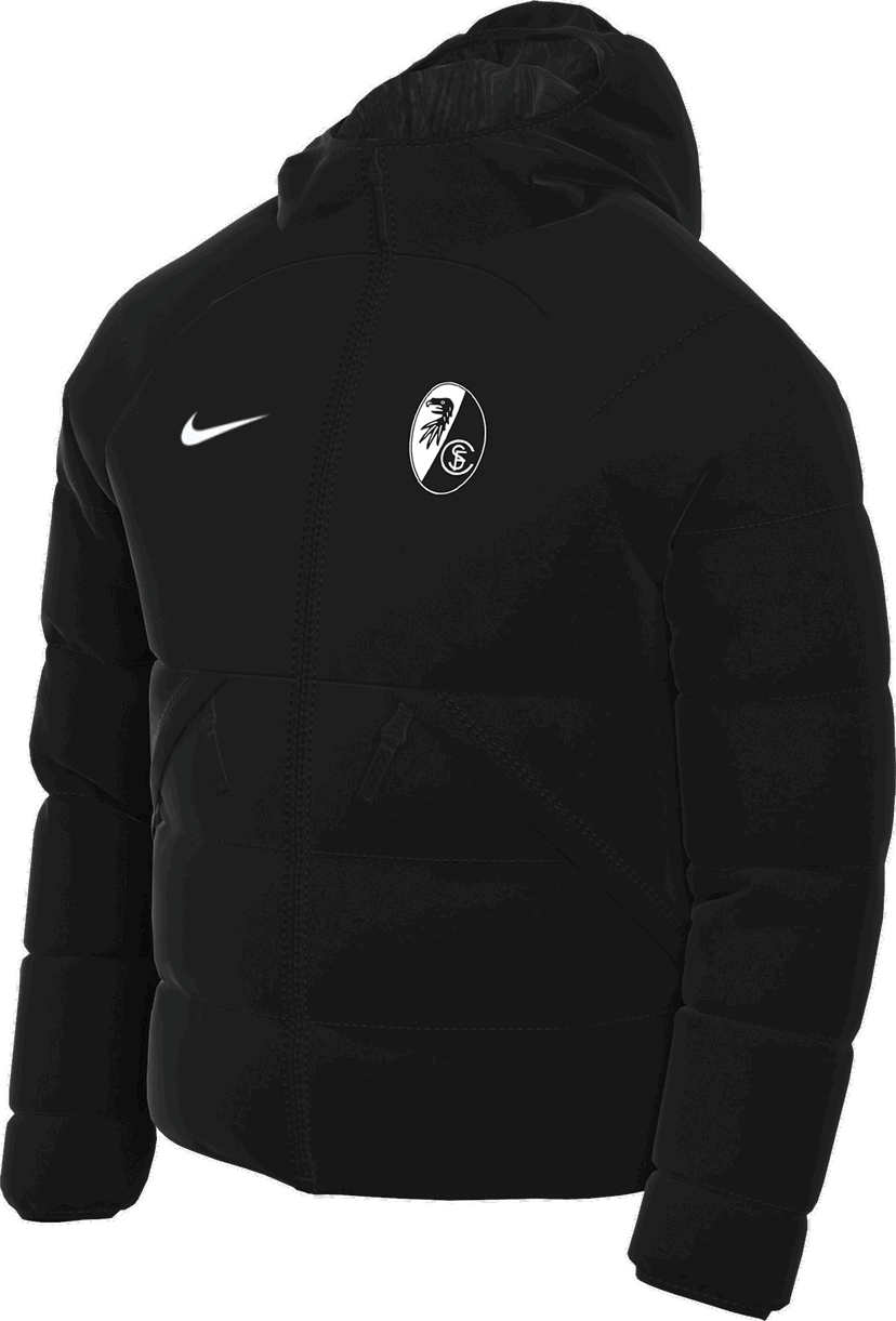Пухо яке Nike SC Freiburg Hooded Transition Puffer Jacket Черно | scfdj6310-010