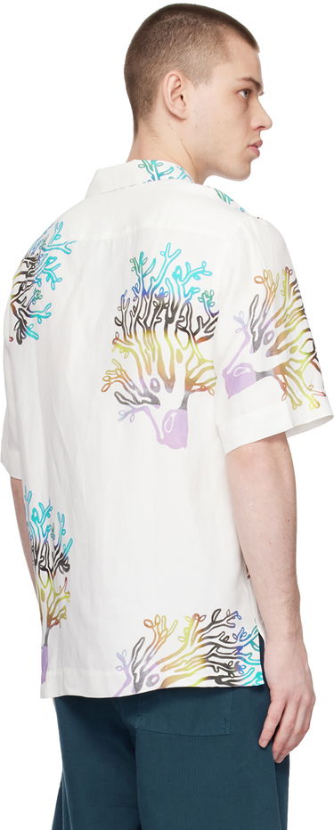 Риза Paul Smith Paul Smith Coral Print Resort Shirt Бяло | M1R-905U-K01924-02, 2