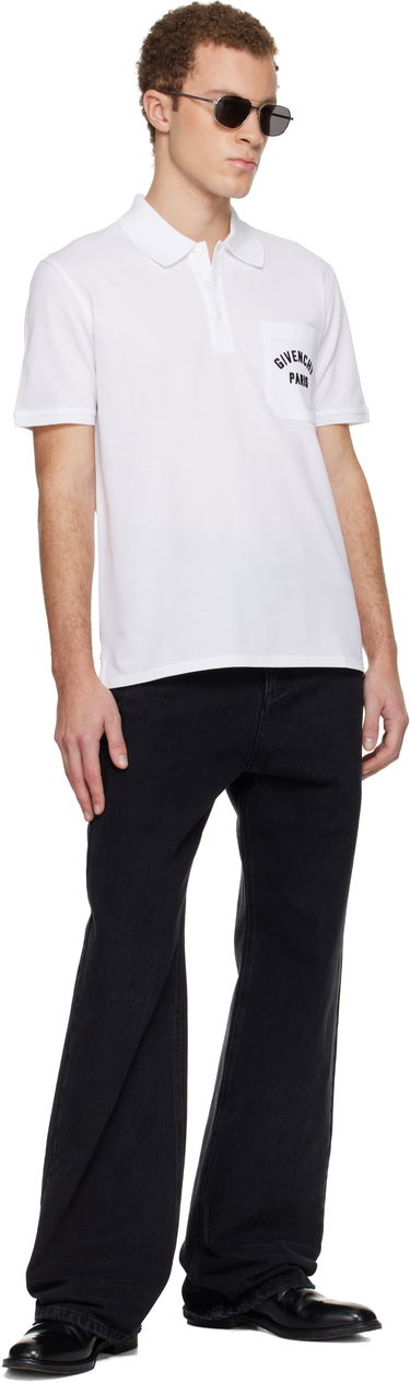 Поло тениска Givenchy Front Pocket Polo Бяло | BML00T3YSD100, 3