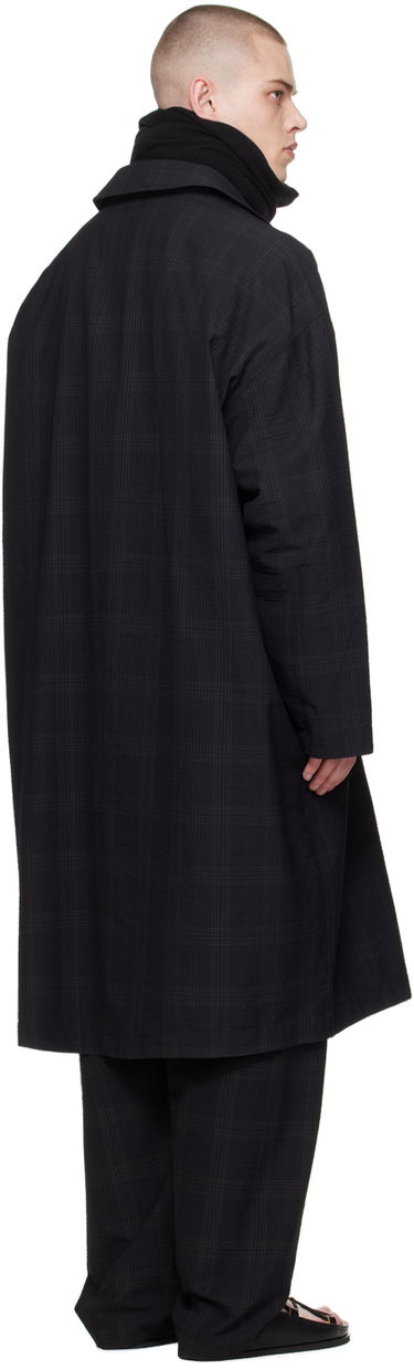 Палта LEMAIRE Lemaire Checked Overcoat Черно | CO1055 LF1256, 2
