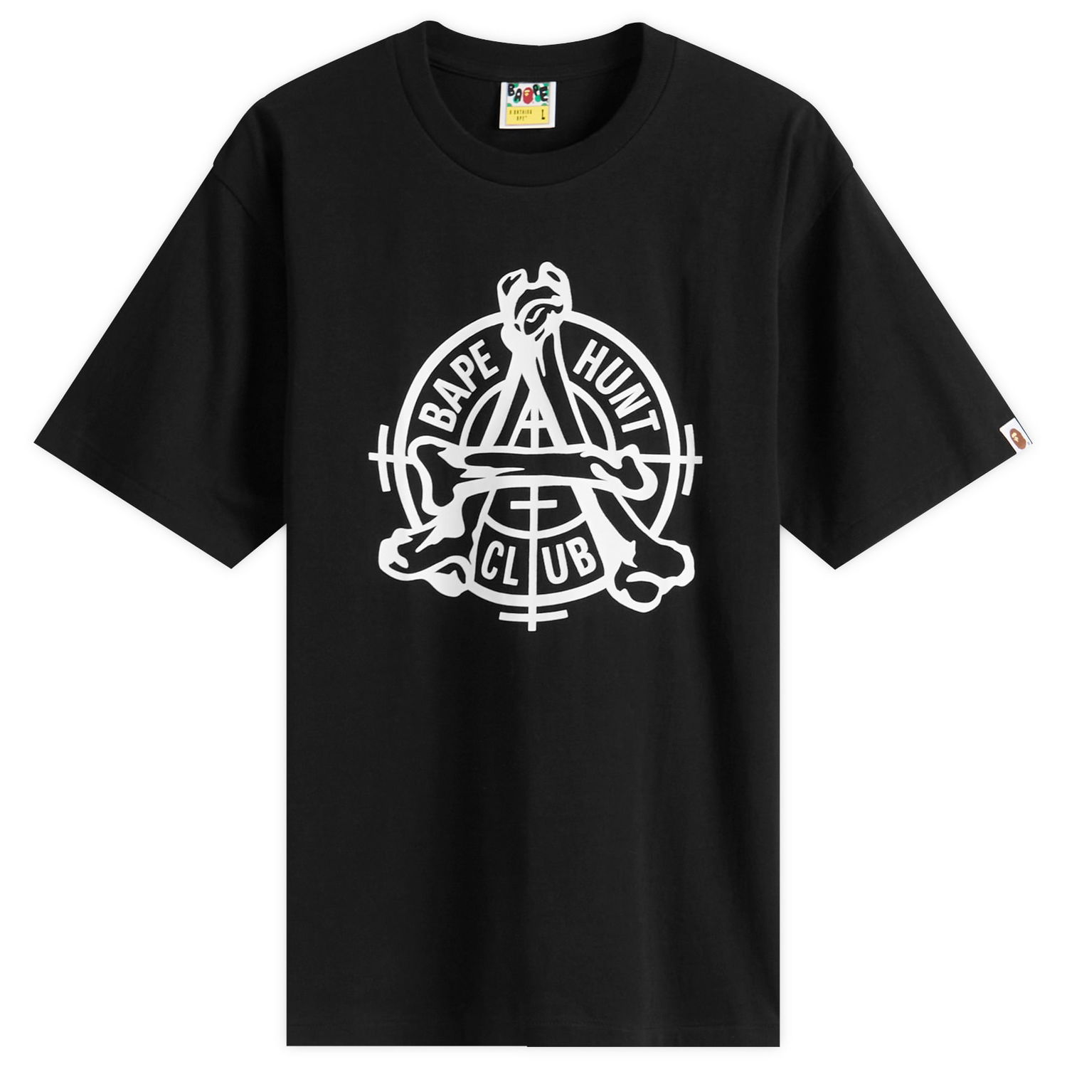 Тениска BAPE Bathing Ape Hunt Club Tee Small Черно | 001TEL801053M-BLK, 0