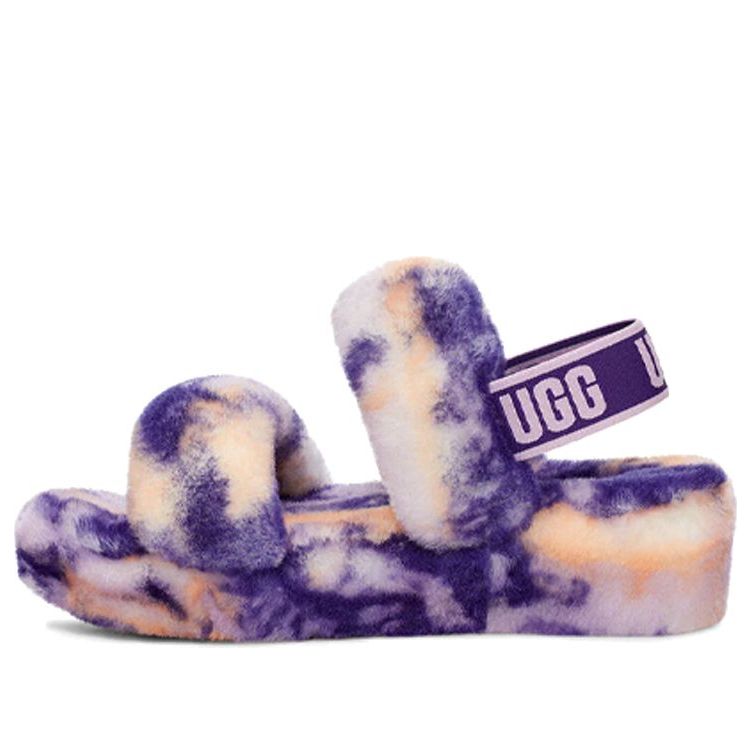 Кецове и обувки UGG Oh Yeah Tie-Dye Platform Slides Лилаво | 1122555-VNGH