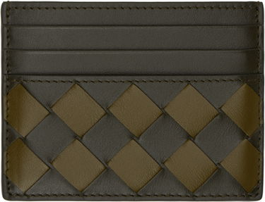 Портфейл Bottega Veneta Intrecciato Leather Card Holder Зелено | 795612 V4SQ2 3512, 0
