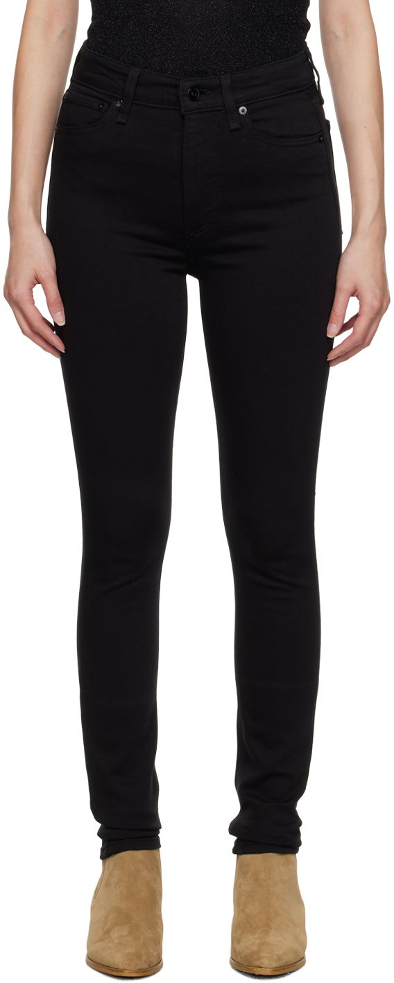 Дънки rag & bone Nina Slim-Fit Jeans Черно | WDD21S2664N5BL, 0