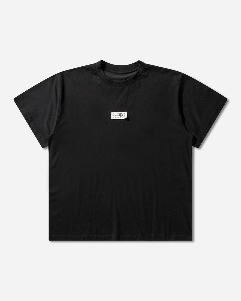 Тениска Maison Margiela Cotton T-Shirt Numeric Label Черно | SH0GC0032 900