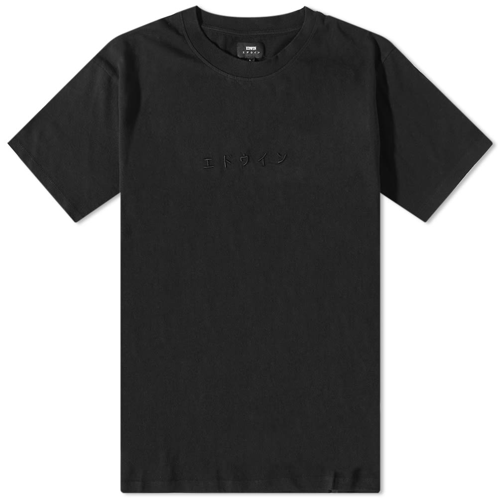Тениска EDWIN Katakana Embroidery Tee Черно | I026745-89TT, 0