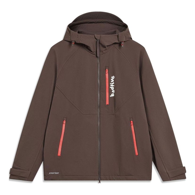 Яке Li-Ning BadFive Graphic Hooded Windbreaker Кафяво | AFDT671-2