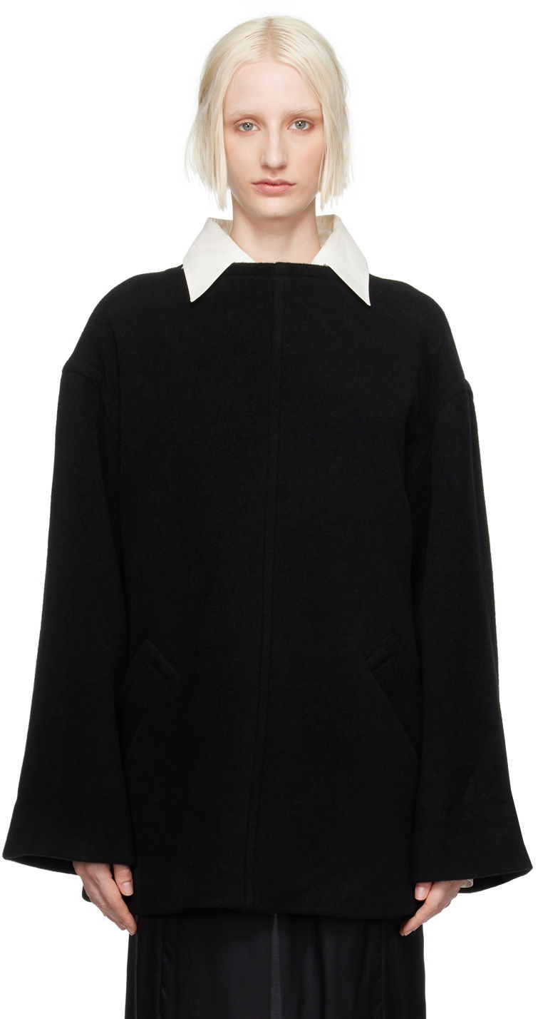 Тениска Maison Margiela MM6 Black Boat Neck Sweatshirt Черно | S52NH0013 M20020, 0