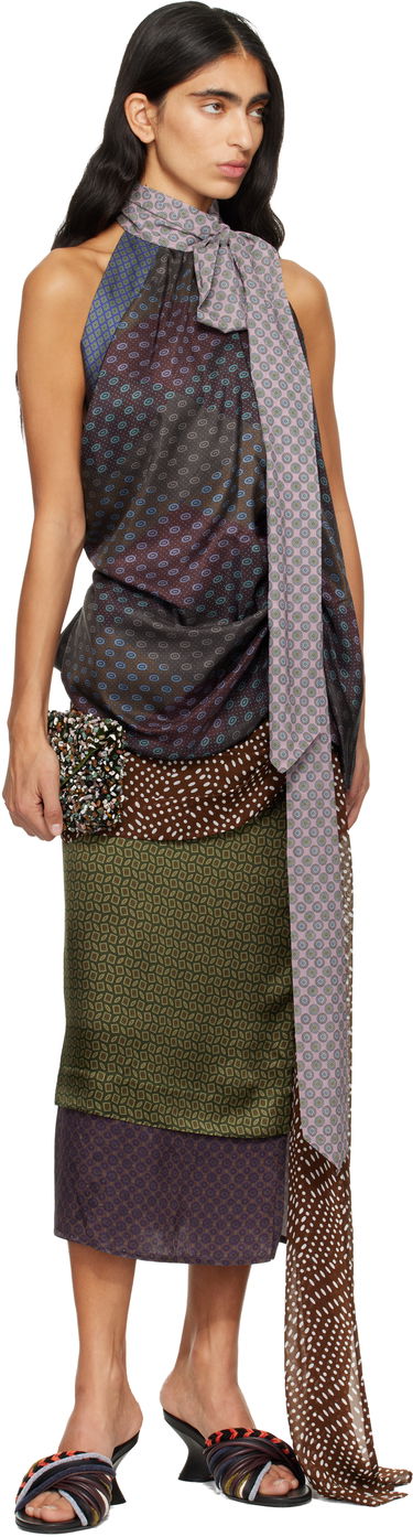 Потник Dries Van Noten Dries Van Noten Silk Halterneck Top Многоцветен | 252-010791-2127, 3