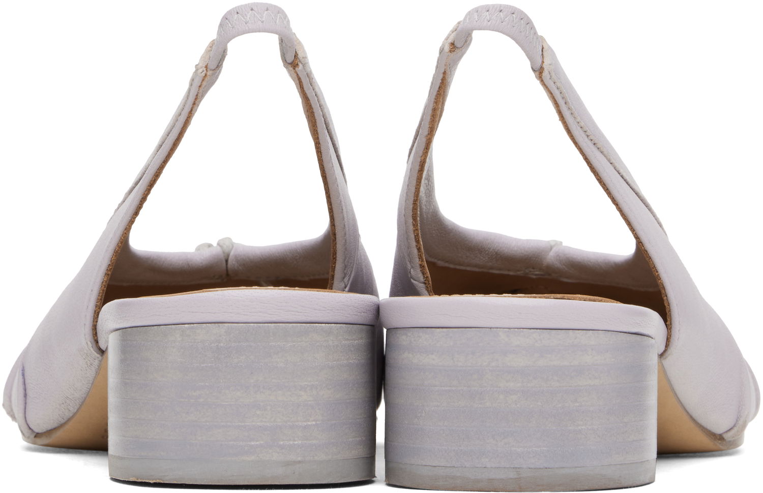 Кецове и обувки Maison Margiela Maison Margiela Tabi Ballerina Slingback Heels Лилаво | S58WZ0141 P6378, 1