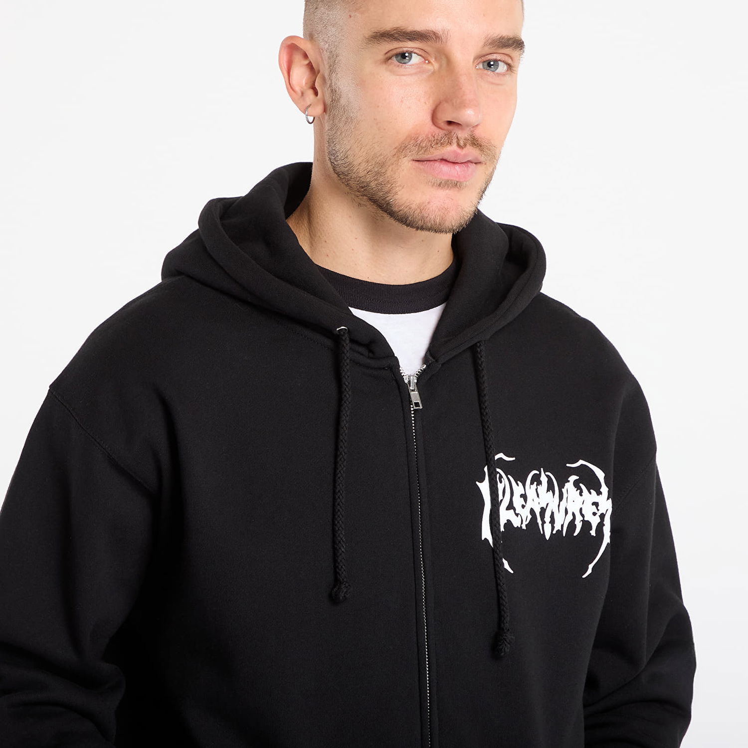 Суитчър Pleasures Pond Zip Hoodie Черно | P25F072-BLACK, 1
