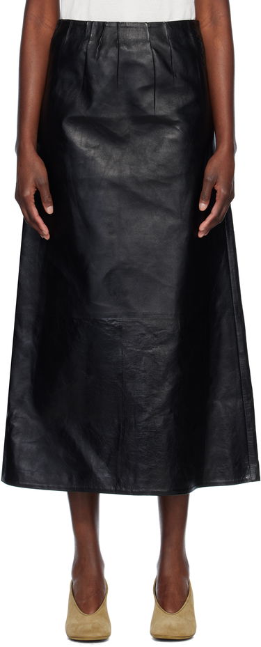 Пола Marni Marni A-Line Leather Maxi Skirt Черно | GOMX0729S0 ULA760, 0