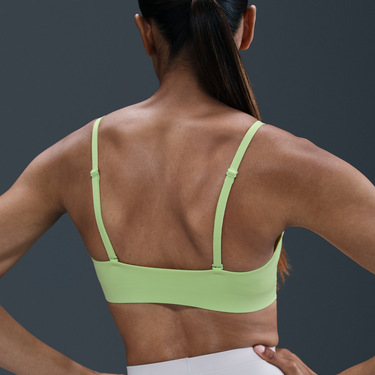 Сутиен Nike Nike Form Light-Support Unpadded Triangle Sports Bra Жълто | HQ7003-701, 3