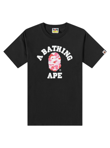 Тениска BAPE Abc Camo College T-Shirt Черно | 001TEJ801008M-BLP