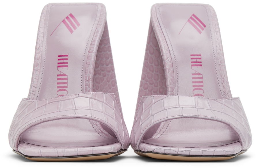 Грижа за обувките The Attico Attico Devon Heeled Mules Лилаво | 221WS000 EL002, 1